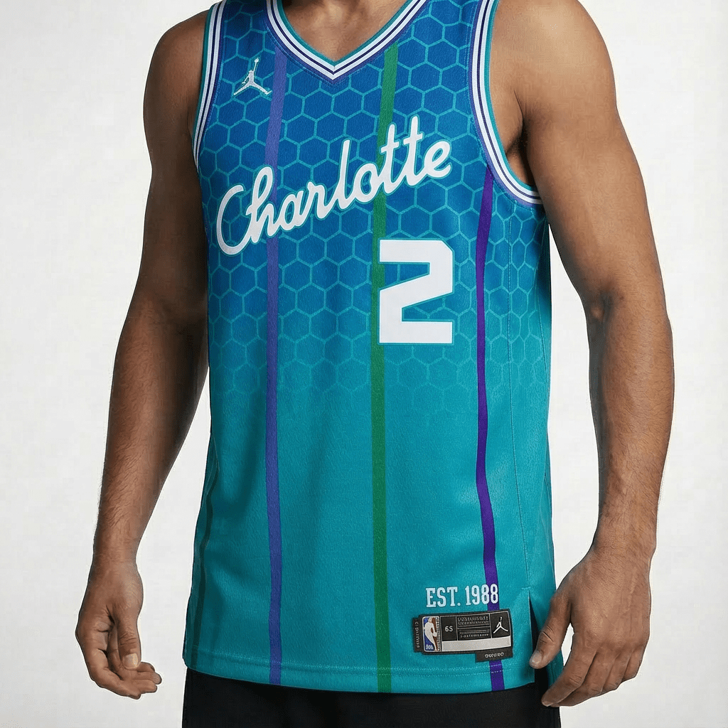 גופיית משחק שרלוט הורנטס כחולה - TheFutbolistaCloset