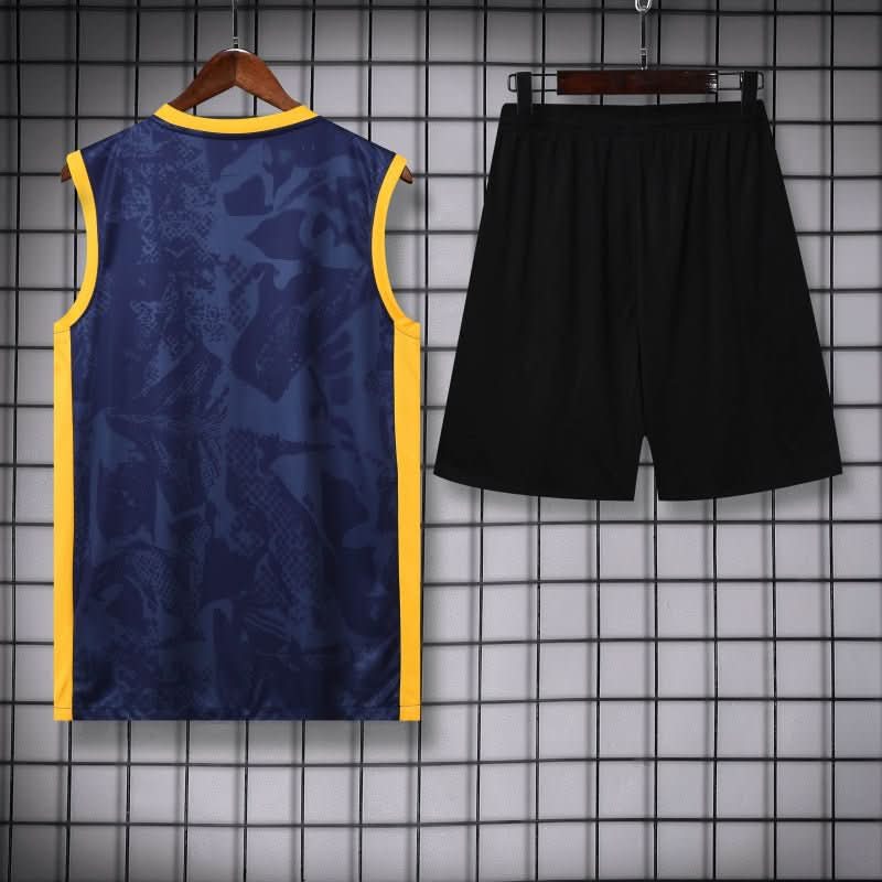Inter Milan 25/26 Dark Blue Yellow Training Shirt - TheFutbolistaCloset