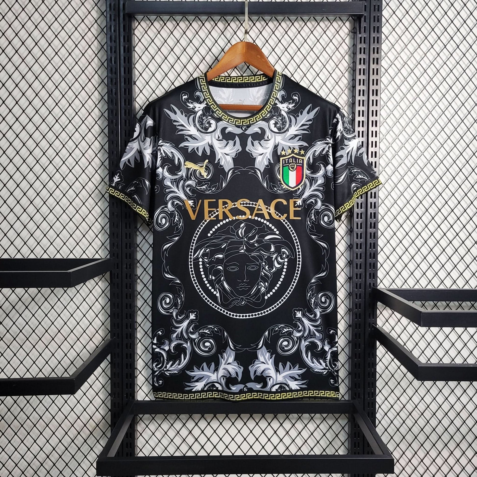 Italy Black Versace Special Edition Shirt - TheFutbolistaCloset