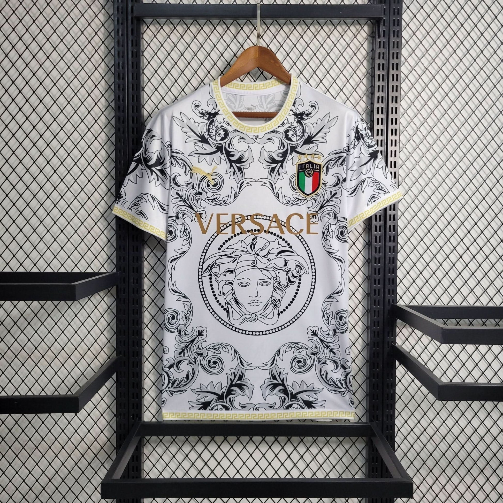 Italy White Versace Special Edition Shirt - TheFutbolistaCloset