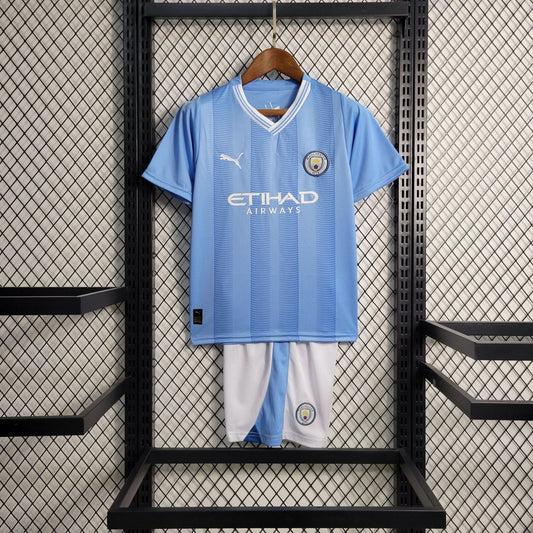 Manchester City 23/24 Home Kids Set - TheFutbolistaCloset
