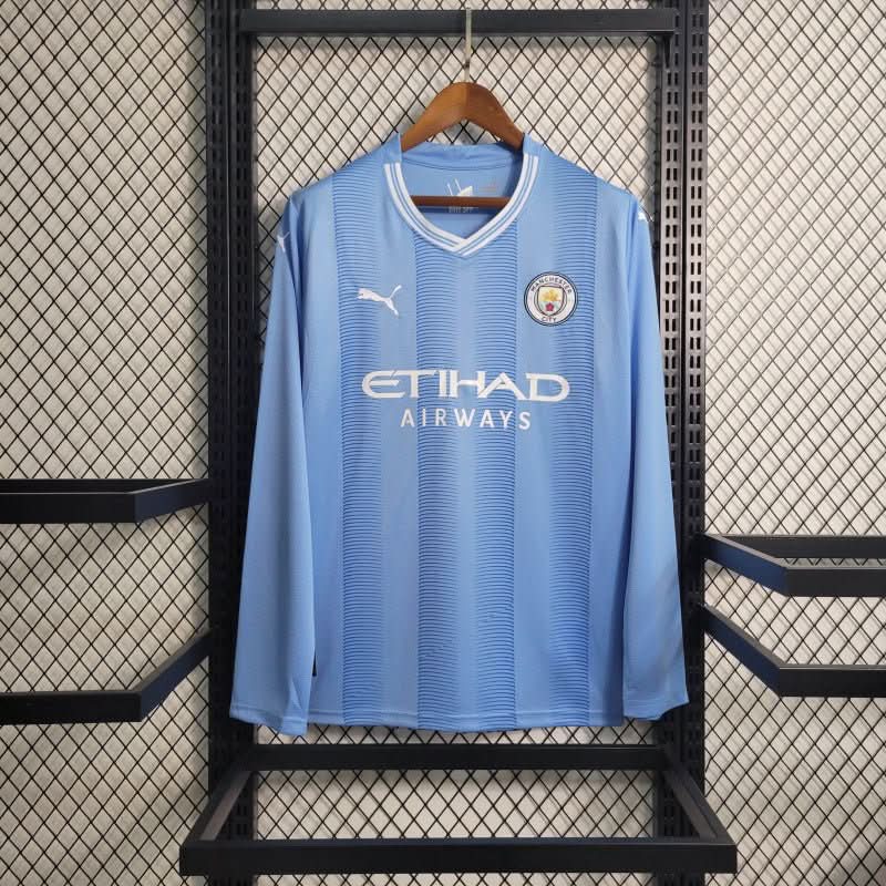 Manchester City Home Shirt Long Sleeve - TheFutbolistaCloset