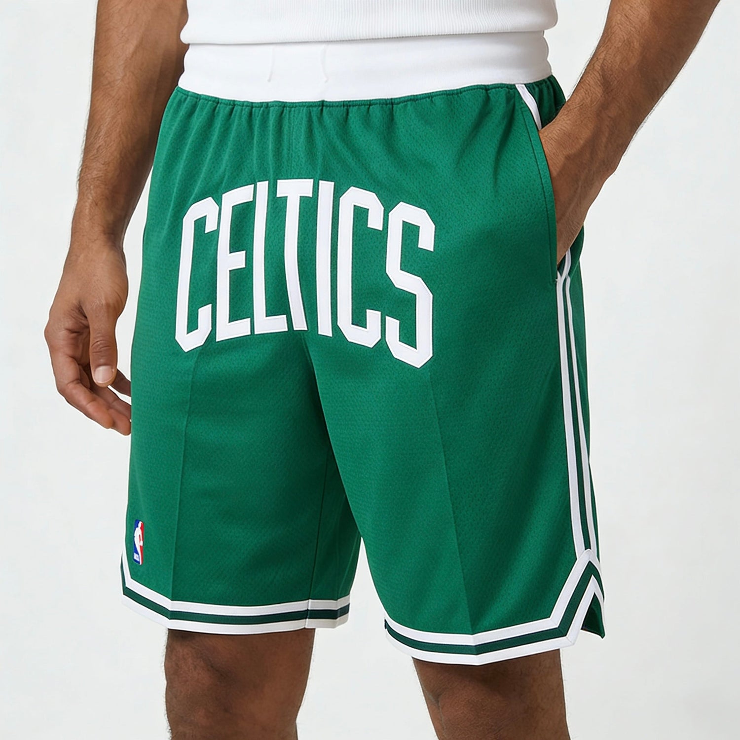 מכנסיי ג׳אסט דון בוסטון סלטיקס בצבע ירוק - TheFutbolistaCloset