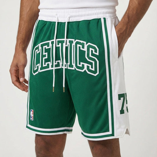 מכנסיי ג׳אסט דון בוסטון סלטיקס בצבע ירוק לבן - TheFutbolistaCloset