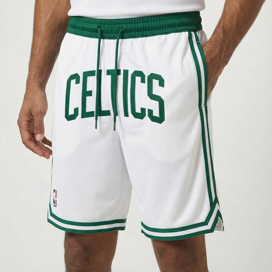 מכנסיי ג׳אסט דון בוסטון סלטיקס בצבע לבן - TheFutbolistaCloset