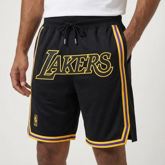 מכנסיי ג׳אסט דון לוס אנג׳לס לייקרס בצבע שחור - TheFutbolistaCloset