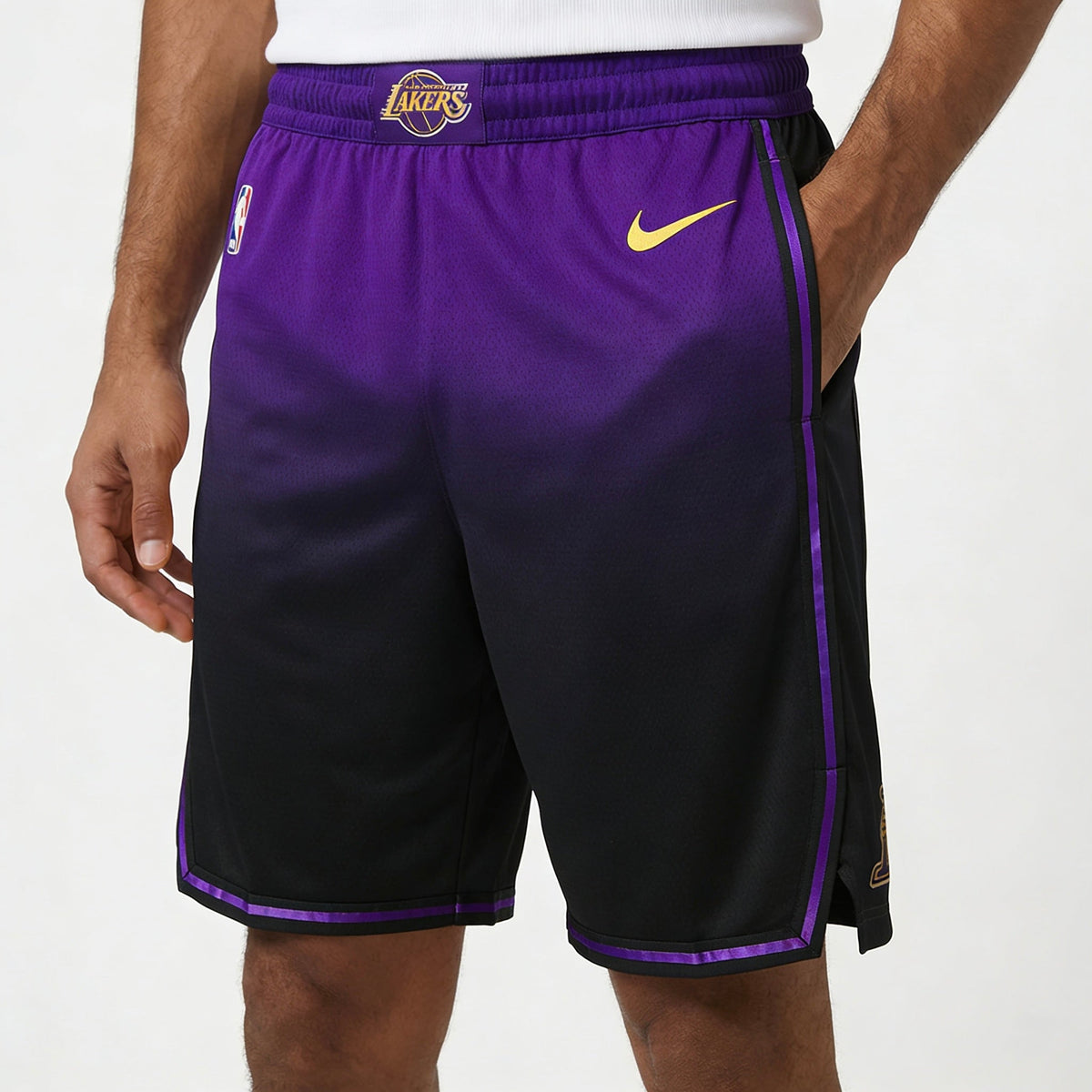 מכנסיי משחק רשמיים לוס אנג׳לס לייקרס בצבע סגול - TheFutbolistaCloset