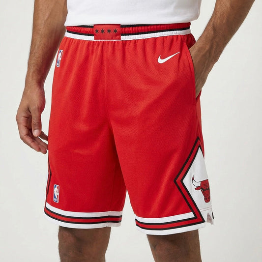 מכנסיי משחק רשמיים שיקגו בולס בצבע אדום - TheFutbolistaCloset