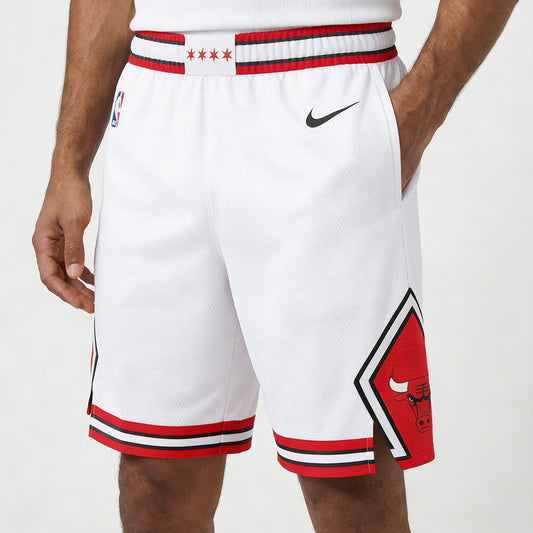 מכנסיי משחק רשמיים שיקגו בולס בצבע לבן - TheFutbolistaCloset