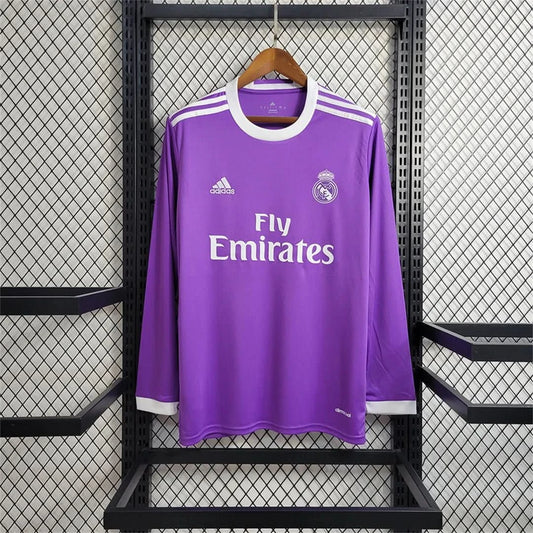 Real Madrid 16/17 Away Shirt Long Sleeve - TheFutbolistaCloset