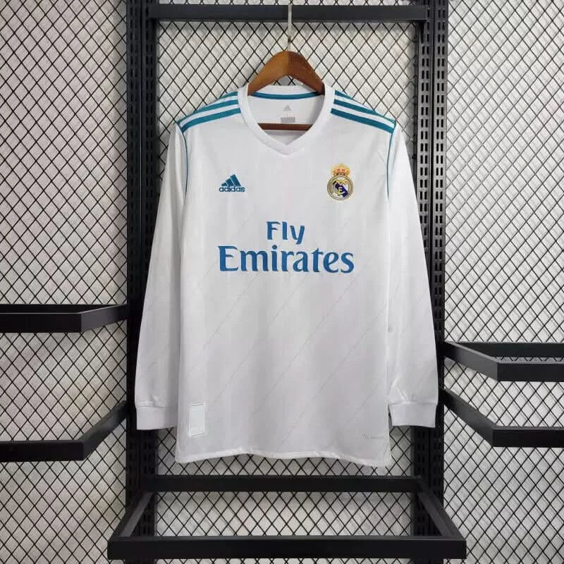 Real Madrid 17/18 Home Shirt Long Sleeve - TheFutbolistaCloset
