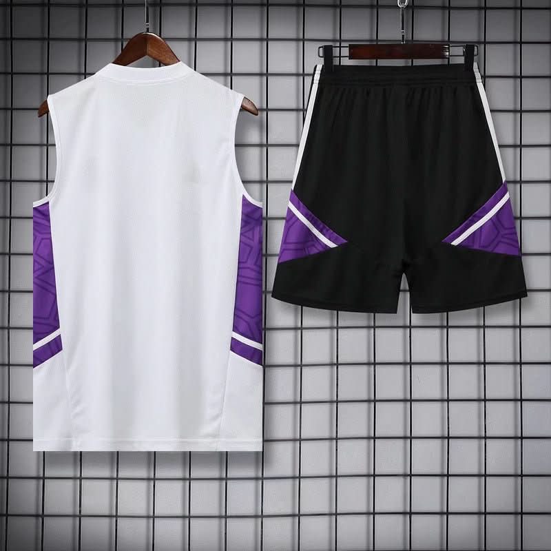 Real Madrid 22/23 White Purple Training Shirt - TheFutbolistaCloset