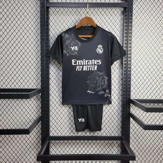 Real Madrid 23/24 Fourth Black Kids Set - TheFutbolistaCloset