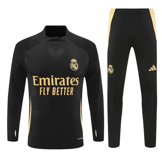 Real Madrid 24/25 Black & Gold Training Set - TheFutbolistaCloset