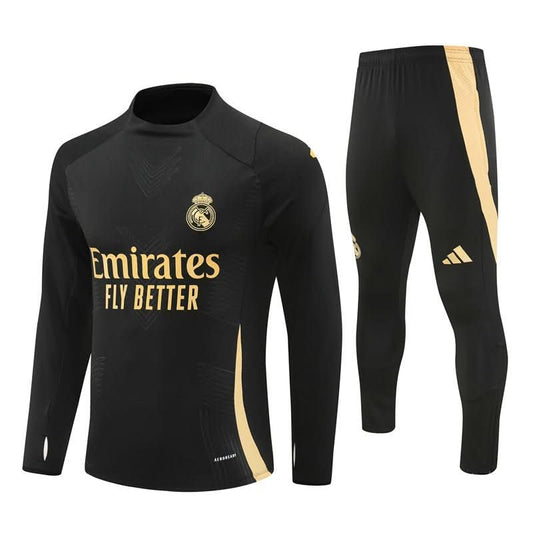 Real Madrid 24/25 Black & Gold Training Set - TheFutbolistaCloset