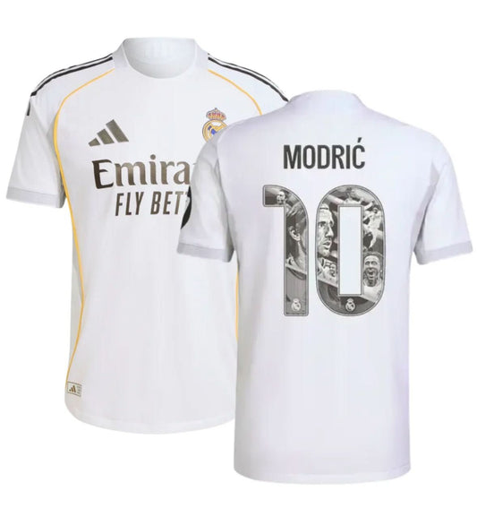 Real Madrid 25/26 Home Shirt - Special Modric Font - TheFutbolistaCloset