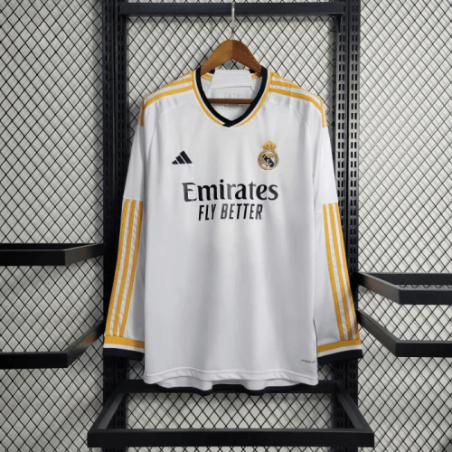 Real Madrid Home Shirt Long Sleeve - TheFutbolistaCloset