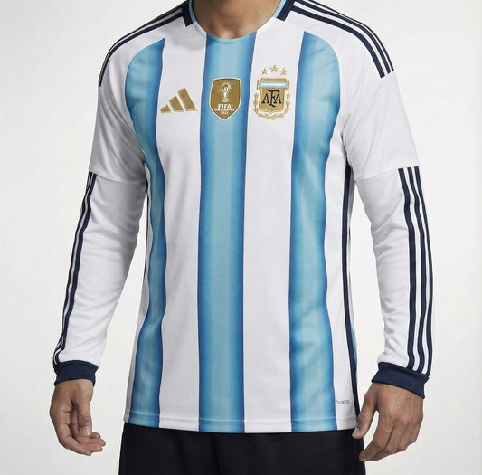 חולצת משחק רשמית בית נבחרת ארגנטינה שרוול ארוך מונדיאל 2026 - TheFutbolistaCloset