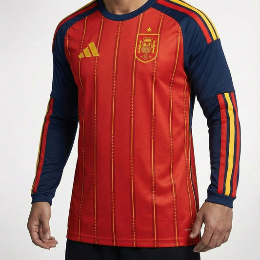 חולצת משחק רשמית בית נבחרת ספרד שרוול ארוך מונדיאל 2026 - TheFutbolistaCloset