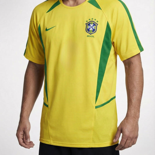 חולצת משחק ברזיל בית 2002 - TheFutbolistaCloset
