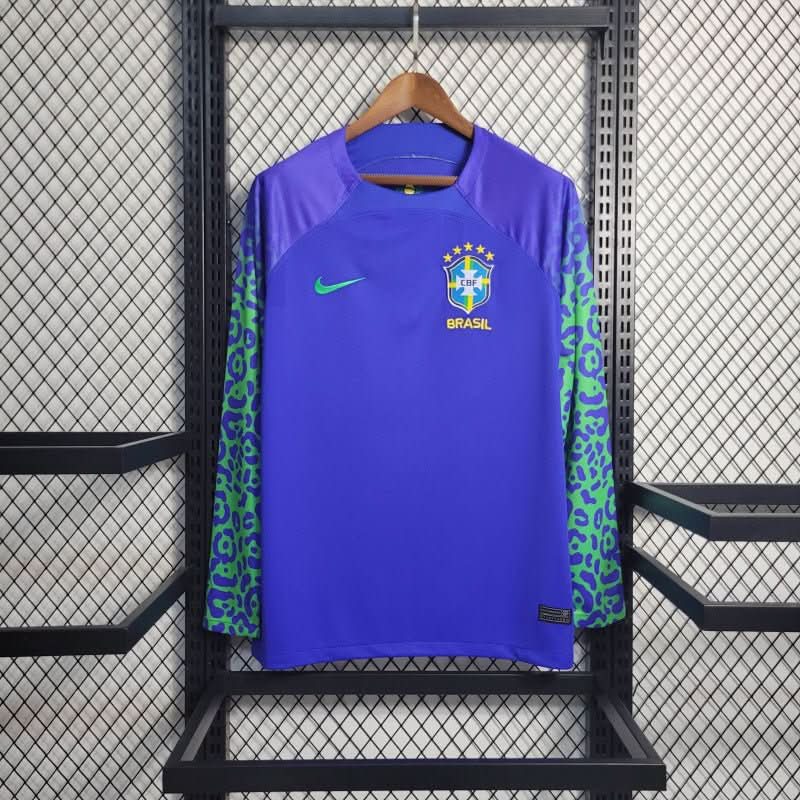 חולצת משחק ברזיל חוץ 2022 שרוול ארוך - TheFutbolistaCloset