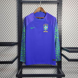 חולצת משחק ברזיל חוץ 2022 שרוול ארוך - TheFutbolistaCloset