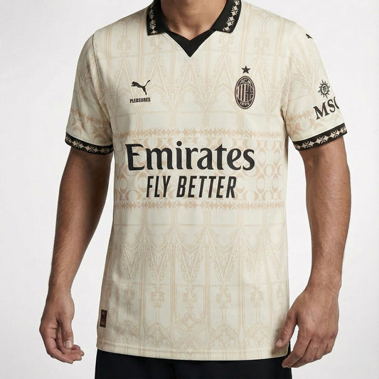 חולצת משחק רשמית מילאן רביעית לבנה 23/24 - TheFutbolistaCloset
