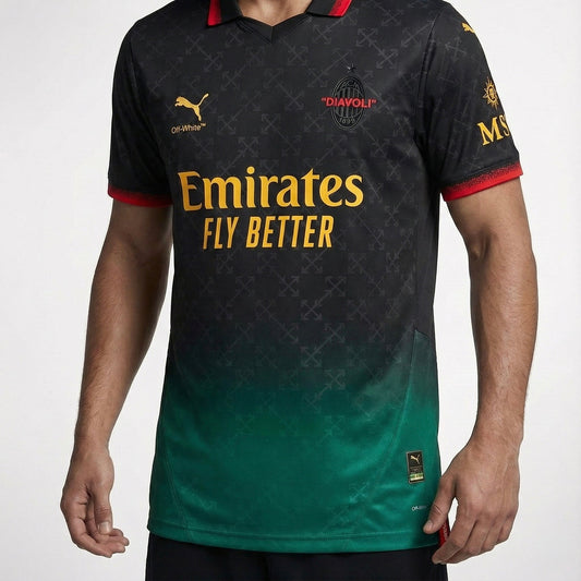 חולצת משחק מילאן x אוף וייט רביעית 24/25 - TheFutbolistaCloset