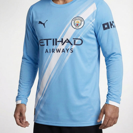 חולצת משחק רשמית מנצ׳סטר סיטי בית 25/26 שרוול ארוך - TheFutbolistaCloset