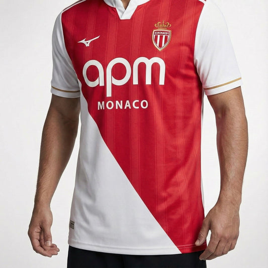 חולצת משחק רשמית מונאקו בית 25/26 - TheFutbolistaCloset
