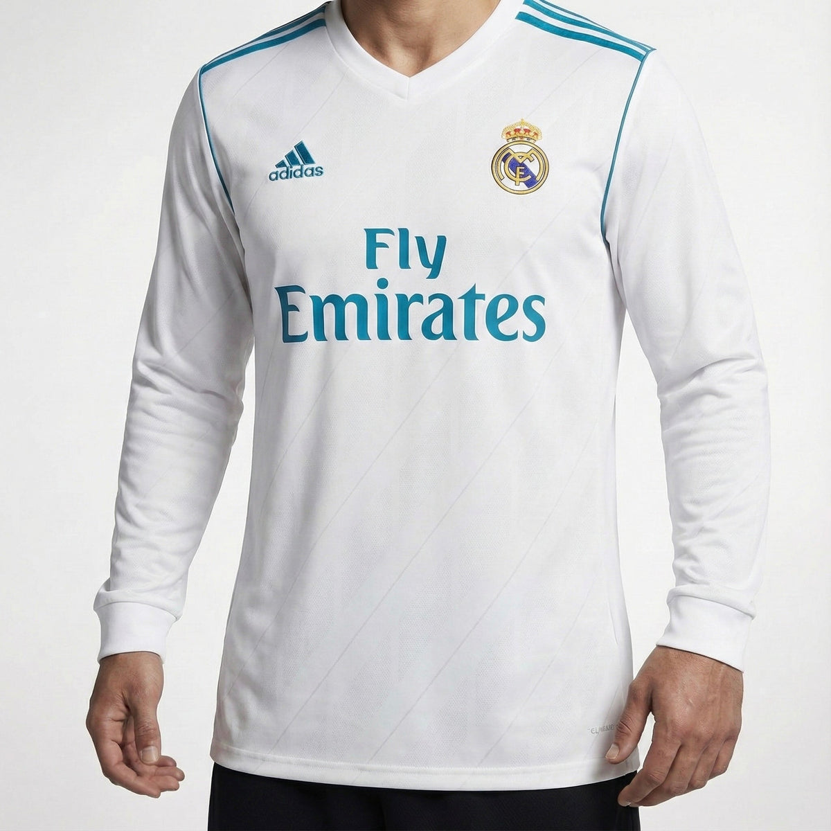 חולצת משחק רשמית ריאל מדריד בית 17/18 שרוול ארוך - TheFutbolistaCloset