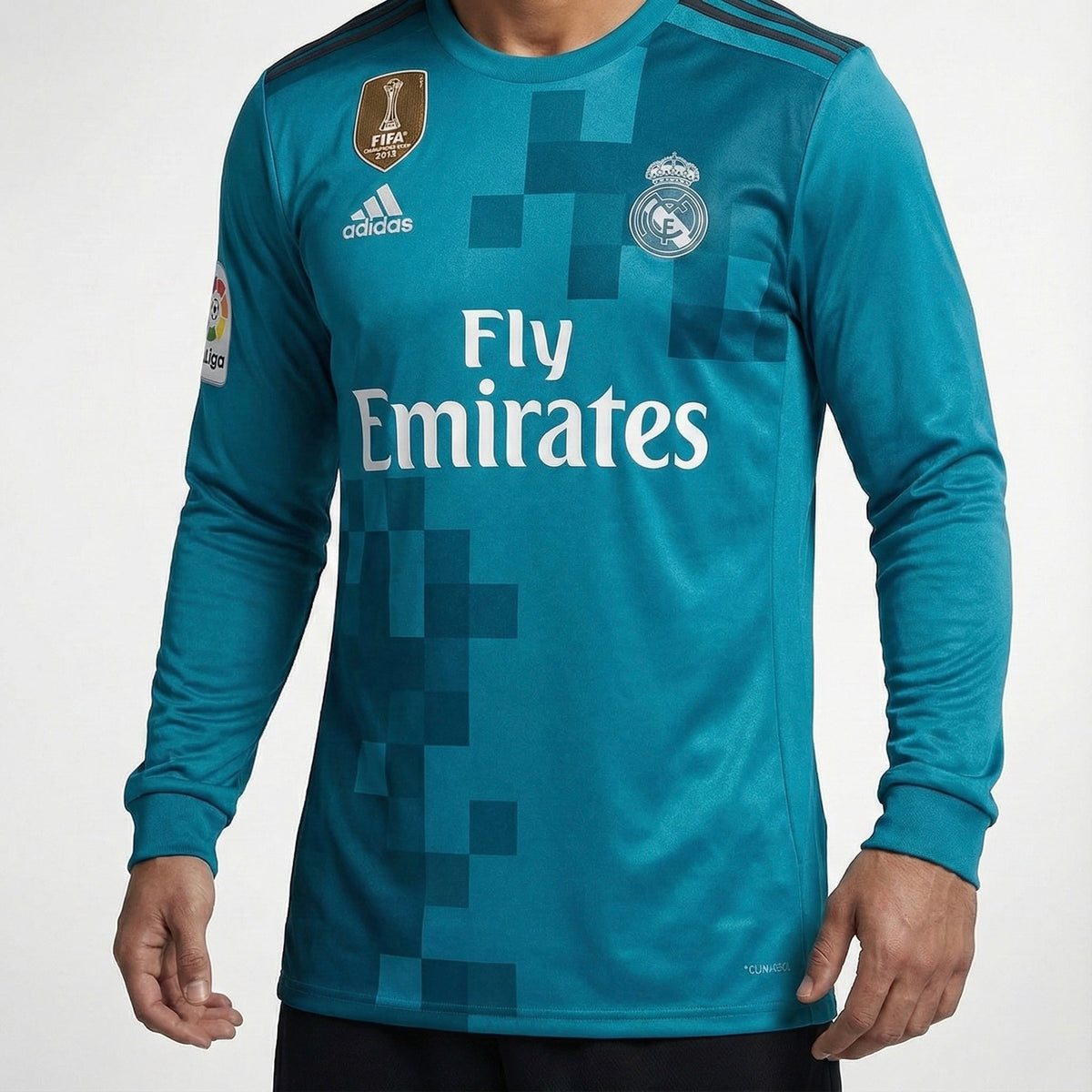 חולצת משחק רשמית ריאל מדריד שלישית 17/18 שרוול ארוך - TheFutbolistaCloset