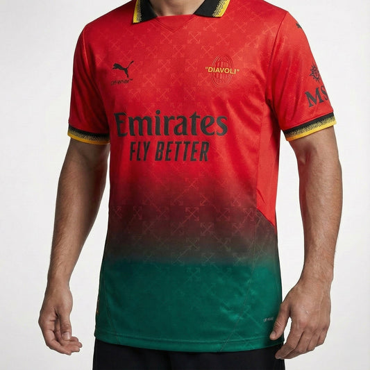 חולצת שוער רשמית מילאן x אוף וייט רביעית 24/25 - TheFutbolistaCloset